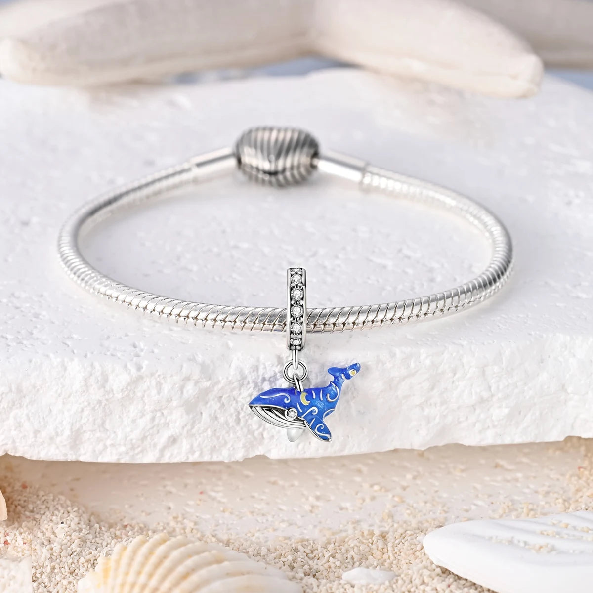925 Sterling Silver Charms Summer Tortoise Whale Shark Seahorse Dolphin Starfish Pendant Bead Fit Bracelet Diy For Woman Jewelry
