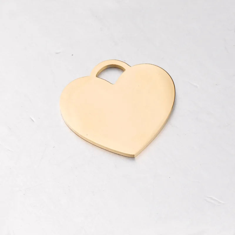 20pcs Lot Stainless Steel Love Heart Charms 20mm/25mm Three Color Mirror Polished Jewelry Pendant Fit Making Accessories