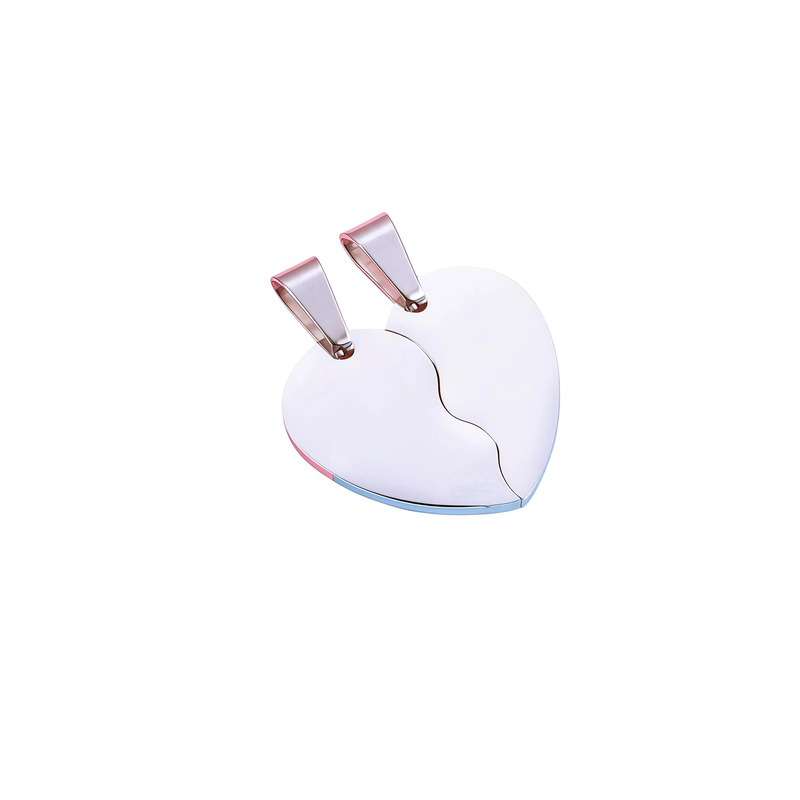 20pcs 100% Mirror Polished Stainless Steel Heart Blank Puzzle Charm Pendant Broken Heart Charm Pendants High Polished Wholesale