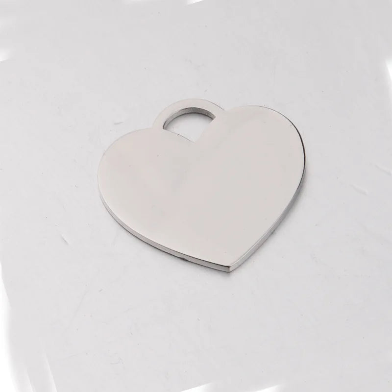 20pcs Lot Stainless Steel Love Heart Charms 20mm/25mm Three Color Mirror Polished Jewelry Pendant Fit Making Accessories