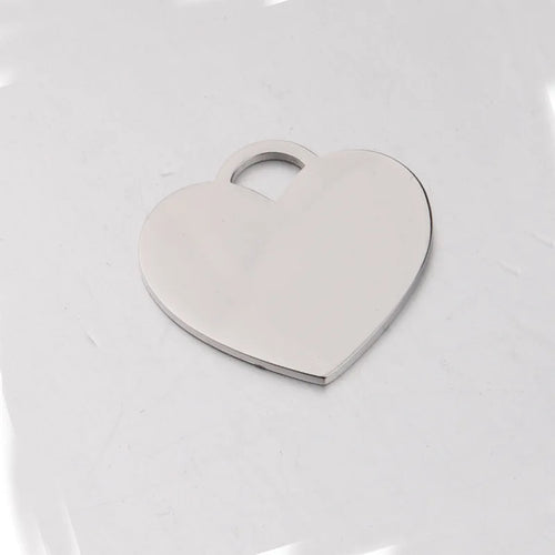20pcs Lot Stainless Steel Love Heart Charms 20mm/25mm Three Color Mirror Polished Jewelry Pendant Fit Making Accessories