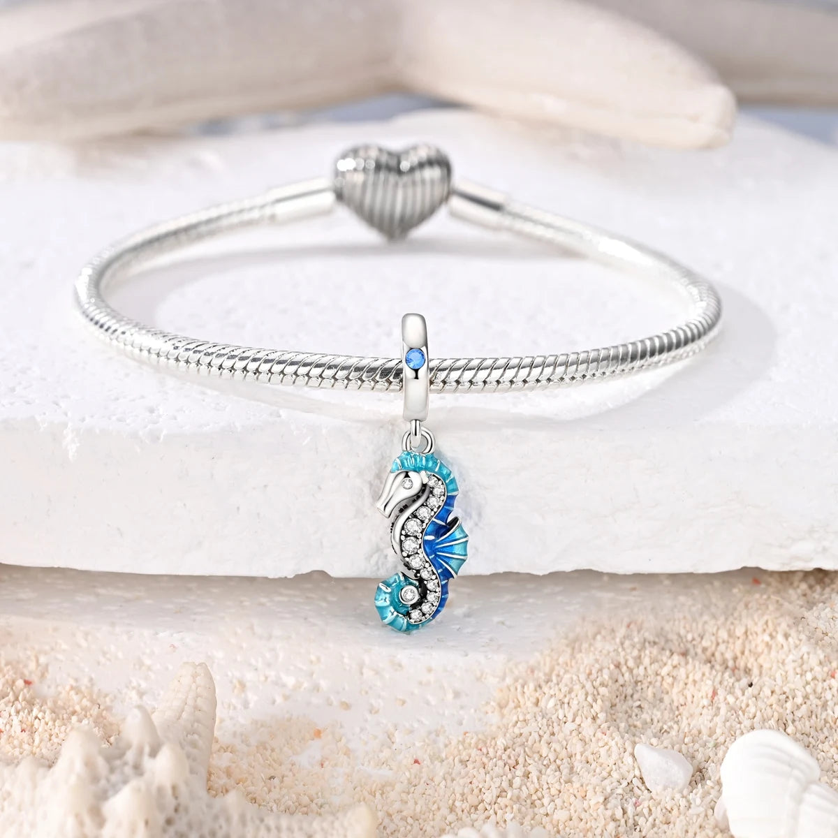 925 Sterling Silver Charms Summer Tortoise Whale Shark Seahorse Dolphin Starfish Pendant Bead Fit Bracelet Diy For Woman Jewelry