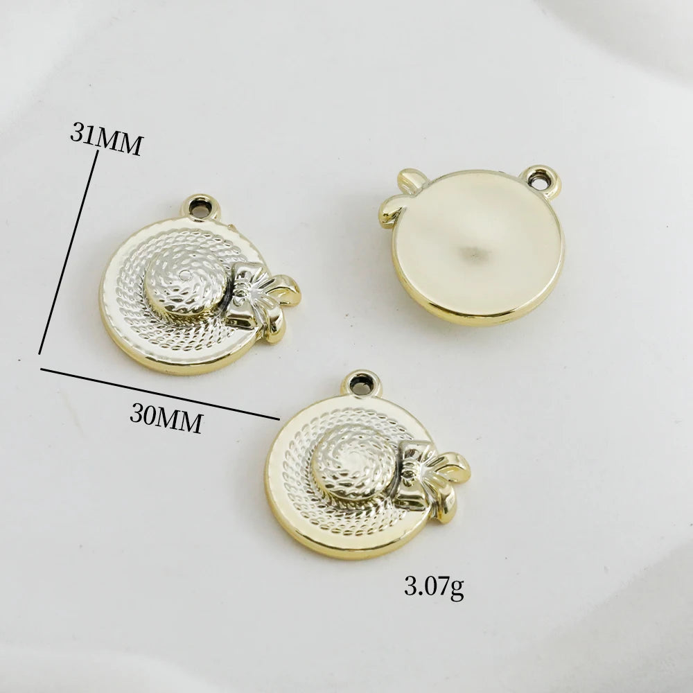 31*30mm 100Pcs Cordial Design Handcrafted Acrylic Hat Bag Pendant / DIY Jewelry Accessories / Cute Decorative Charm #20325
